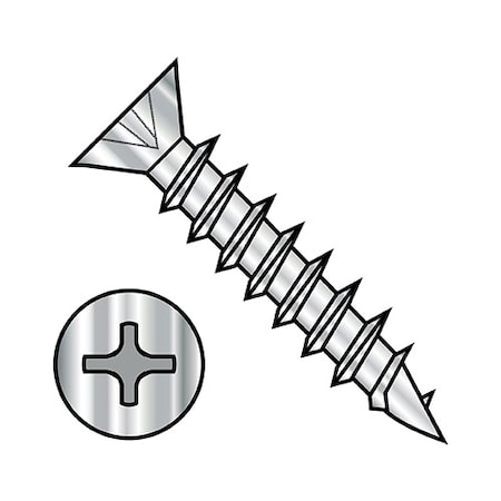 Phillips Flat Machine Screw, Plain 410 Stainless Steel, 5000 PK