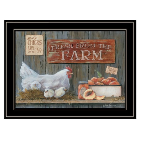 Homeroots Fresh from the Farm 3 Black Framed Print Wall Art 406787