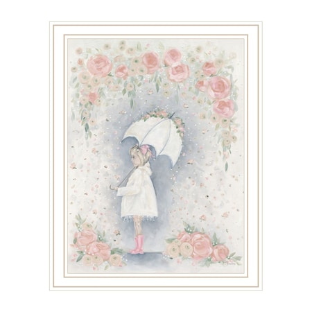 Homeroots Georgia In The Rain White Framed Print Wall Art 529907