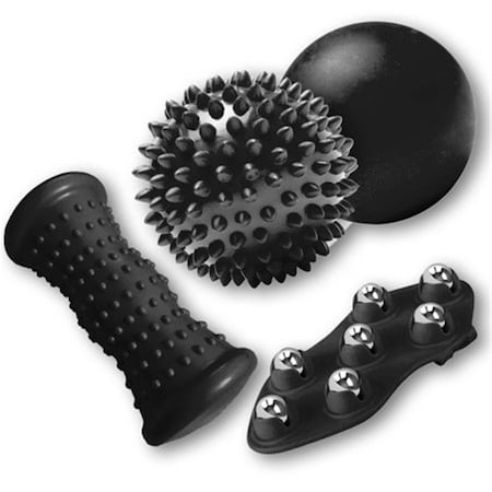 Edx MAS4BLK Massage Recovery Kit, Black - 4 Piece EDXMAS4BLK