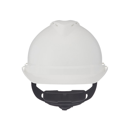 Msa Safety Front Brim Hard Hat, V-Gard 500, Vented, Type 1, Class C, Fas-Trac Ratchet Suspension, White 10034018