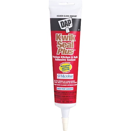 Dap Kwik Seal Plus 5.5 Oz. Biscuit Premium Kitchen & Bath Adhesive Sealant 7079818539