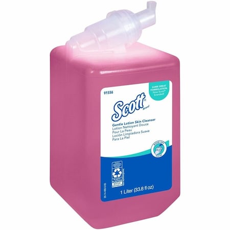 Scott Gentle Lotion Skin Cleanser (91556), Floral, Pink, 1.0 L Bottles, 6 Bottles / Case, PK6 91556