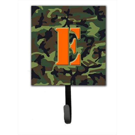 Carolines Treasures Letter E Initial Monogram - Camo Green Leash Holder Or Key Hook CJ1030-ESH4