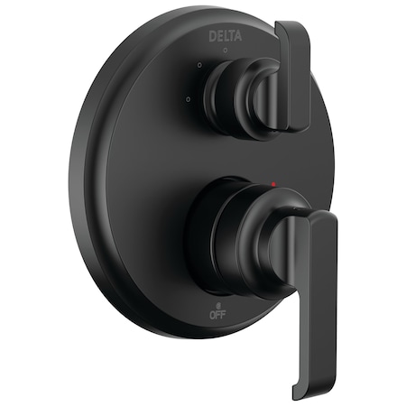 Delta Tetra 14 Series Integrated Diverter Trim With 3-Setting In Matte Black T24889-BL