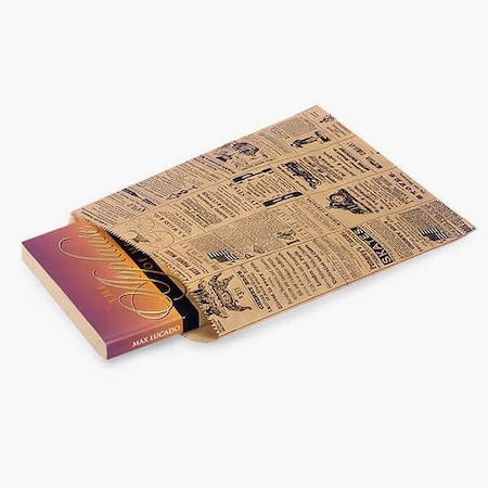 Nashville Wraps Newsprint Kraft Paper Merchandise Bags, 8.5x11, 100PK MB2NPM