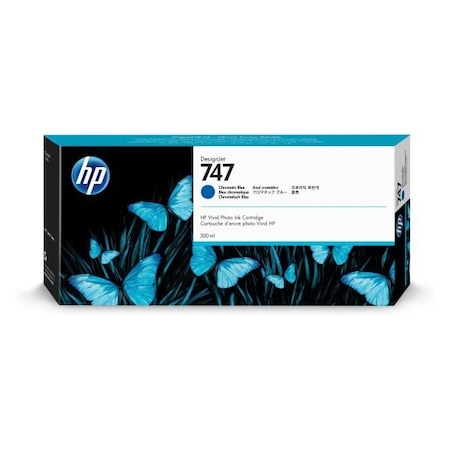 Hp 747, P2V85A Chrmtc Blue Original Ink Cartridge, 300 ml P2V85A