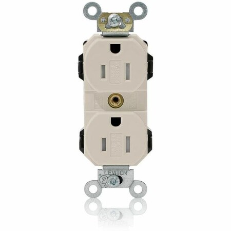 Leviton Straight Blade Receptacle, 5-15R, 15 A, 125V AC, Self-Grounded MT562-ST