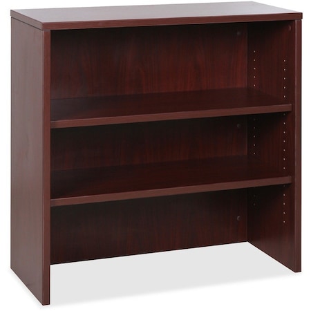 Lorell Hutch for 35" Lateral File Cabinet - 35.5" x 14.8" x 36" - Mahogany - Essentials Series 69614