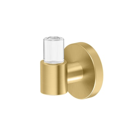 Gatco Clarion Robe Hook, Crystal-Clear Acrylic/Brushed Brass 5735