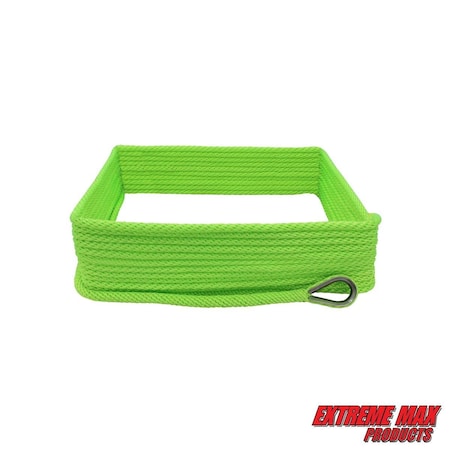 Extreme Max 3006.2639 BoatTector Solid Braid MFP Anchor Line with Thimble - 3/8" x 50', Neon Green 3006.2639
