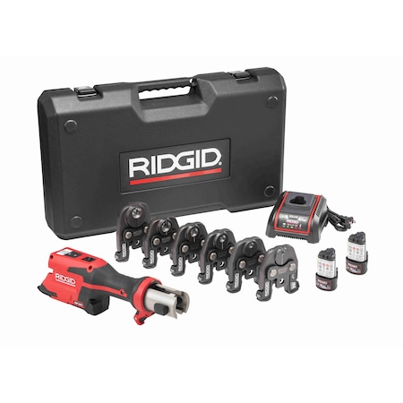 Ridgid RP 251 Compact Cordless Press Tool Kit, For 1/2 in to 1-1/2 in 12 V 78248