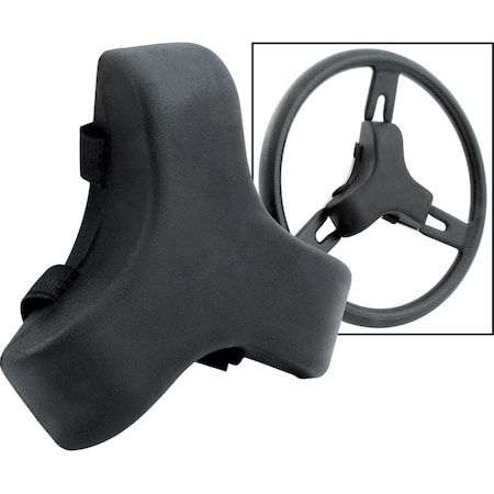 Powerhouse 2 in. Dia. Molded Steering Wheel Pad, Black PO3614277