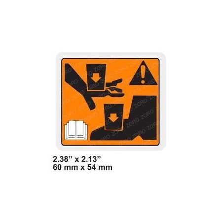 Skyjack REPLACEMENT DECAL, WARNING HAND/FOOT PINC 173024