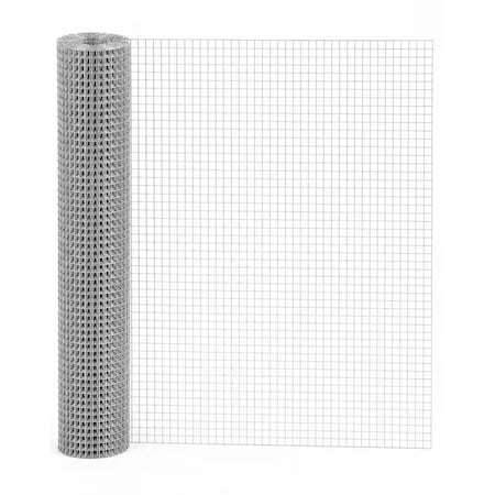 Wrightmaster 48 in. x 100 ft. 20-Gauge Reinforced Hot-Dip Galvanized Welded Poultry Fencing, 1/2 Grid ZoroP503891