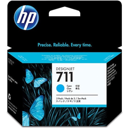 Hp 711 (CZ134A) 3-Pack Cyan Original Ink Cartridges (3 x 29 ml) CZ134A