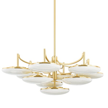 Hudson Valley Lighting Bregman 10 Light Chandelier 44 In. Aged Brass 2006-AGB