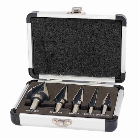 Drill America 5 Piece HSS Step Drill Bit Set (Sizes No 1 - No 5) VAC1-5SET
