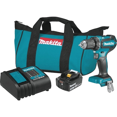 Makita 18V LXT Lithium-Ion 1/2'' Brushless Cordless Drill/Driver Kit with 3.0 Ah Battery & Charger XFD131