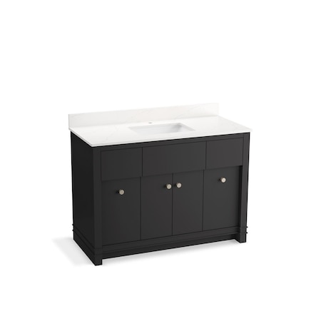 Kohler Alouette 48" bathroom vanity cabinet with sink and quartz top 33268-DWG