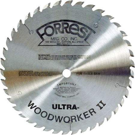 Grizzly 10" 40T Ultra Thin Kerf Woodworker II Circular Saw Blade T33590