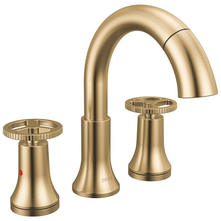 Delta Trinsic Two Handle Widespread Pull Down Bathroom Faucet In Champagne Bronze 3558-CZPD-DST