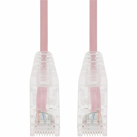 Add-On 3FT PINK CAT 6A SLIM PVC ETHERNET CABLE SNAGLESS CLEAR-CLAW RJ-45 M/M ADD-3FSLCAT6A-PK