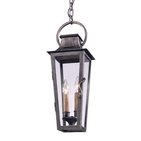 Troy Lighting Parisian Square 2 Light Lantern 7 In. Aged Pewter F2966