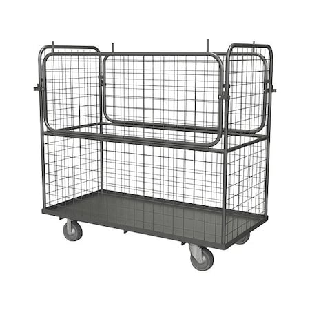 Meese Linen Cart, 58 1/4"H, 2,500 lb Cap., Gray 70064
