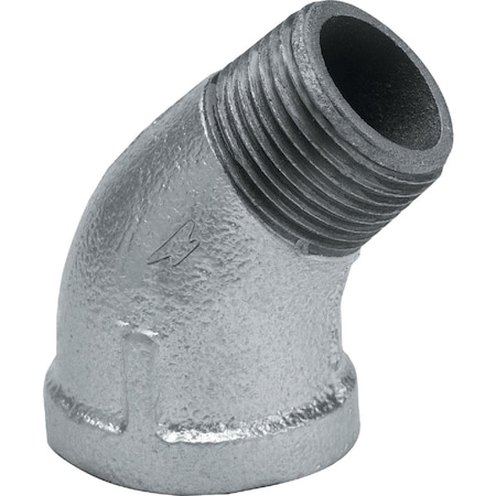Anvil 1/4'' 45 Deg. Street Galvanized Elbow, 1/8 Bend 8700128401