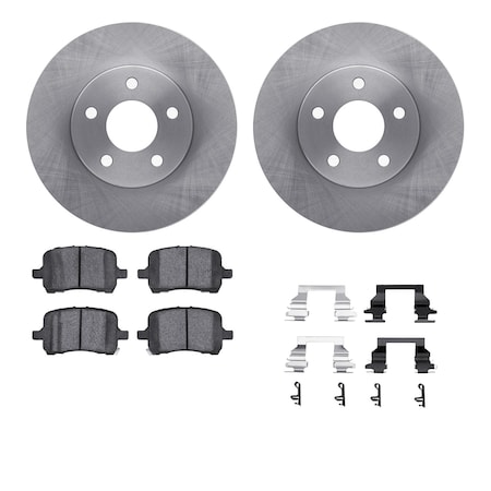Dynamic Friction Co DFC Brake Rotor with 5000 Brake Pads and Hardware Kit 6512-47185