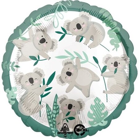 Loonballoon Safari-Jungle Balloons, 17 inch KOALA 2 pcs LOON-LAB-42554-02-A-U