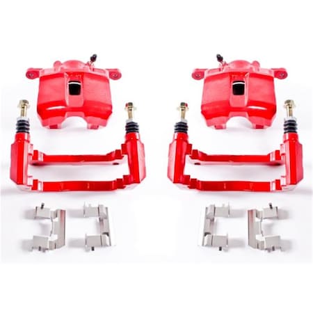 Powerstop Powerstop  Performance Floating Front Brake Calipers for 2003-2007 Honda Accord, Red S2584