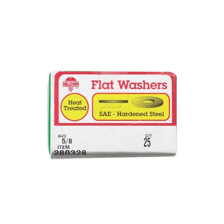 Hillman SAE Flat Washer Yellow Dichromate Steel 5/8 in Yellow Dichromate 280328
