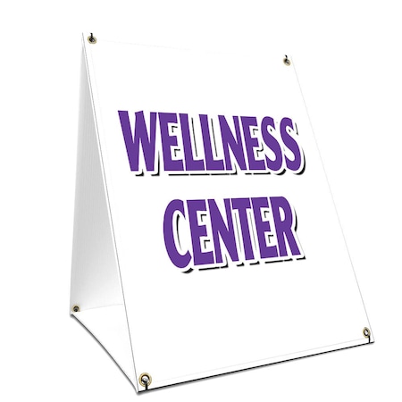 Signmission Wellness Center, 36 Inch x 24 Inch A-frame Yard Sign, Plastic Sign SBC-2436-Wellness Center