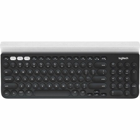 Logitech K780 Multi-Device Wireless Keyboard (Dark Grey/Plain White) - Non Speckles Verson 920-008149