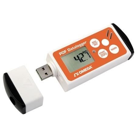 Omega Temperature & Humidity Data Logger, Multi-Use PDF, Temperature/Humidity, 2 Measurements, Internal,  OM-24