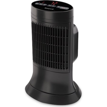 Honeywell Digital Ceramic Mini Tower Heater, 1,500 W, 10 x 7.63 x 14, Black HCE311V