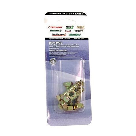 Arnold Snow Thrower Shear Pins, 4PK OEM-710-0890