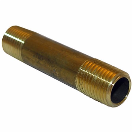 Dendesigns 0.25 in. Male Pipe Thread x 3 Long Brass Nipple DE699745