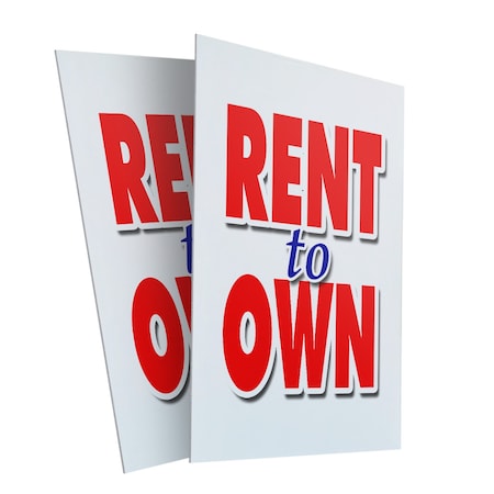 Signmission Rent To Own, Plastic Signs Only 24 Inch x 36 Inch, Corrugated Plastic, 2PK CSB-2436-2PACK-Rent To Own