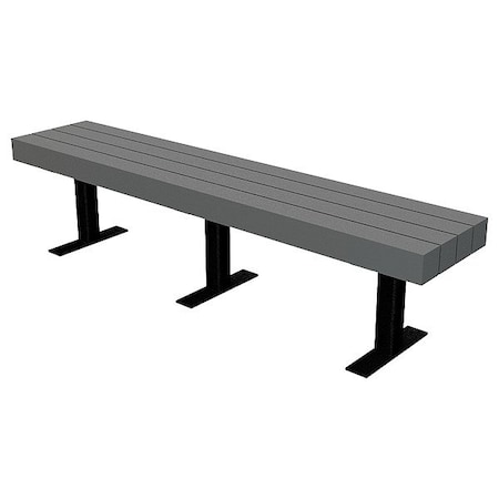 Ultrasite Outdoor Bench, 48 in L, Gray PB 4GRATRAING