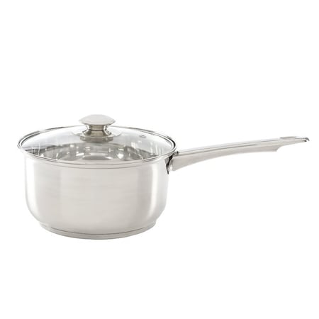 Ecolution Pure Intentions Series Sauce Pan with Glass Lid, 2 qt Capacity, Stainless Steel, Polished ESTL-2818