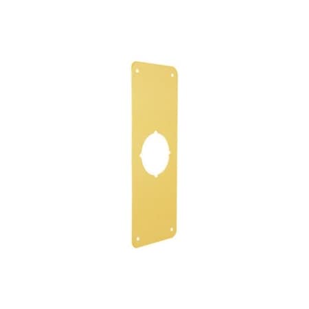 Don-Jo Mfg Repair Plate 3-1/2in x 9in with 2-1/8in Hole Centered, 605/US3 Polished Brass RP-13509-605