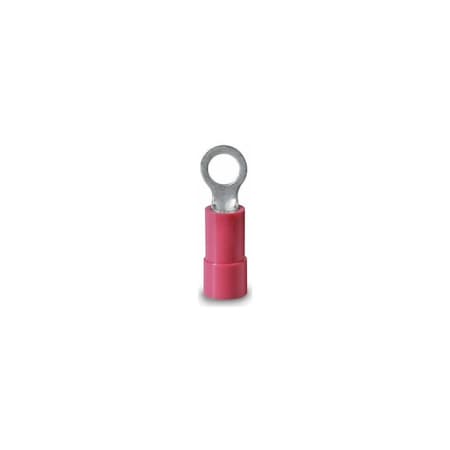 Gb Ring Terminal, 600 V, 22 to 18 AWG Wire, #4 to 6 Stud, Vinyl Insulation, Red, 22PK 20-101