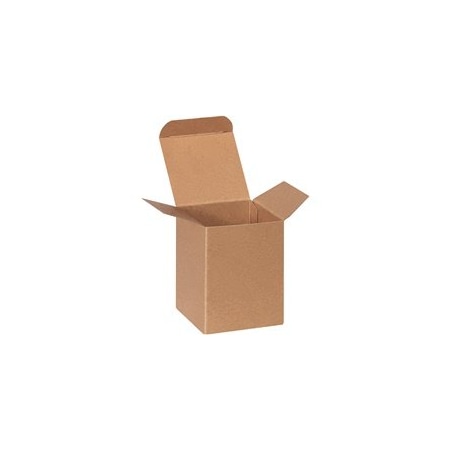 Bubblefast 250-3 x 3 x 4'' Kraft Reverse Tuck Folding Cartons, 250PK BFRTS21