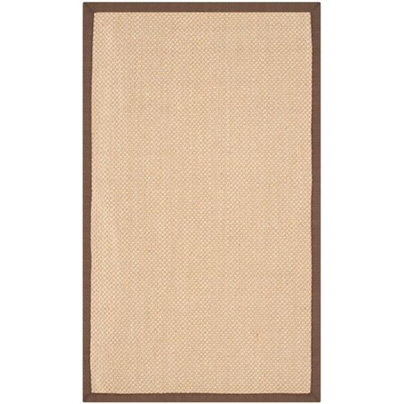 Safavieh Natural Fiber Small Rectangle Area RugMaize & Brown 3 x 5 ft. NF141C-3