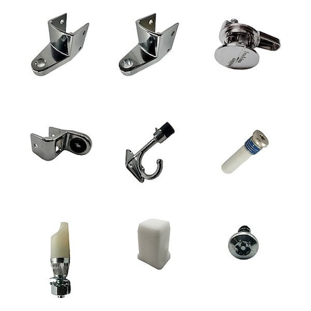 Hadrian DoorWrapHingeKit, Zamac, Chrome 601005