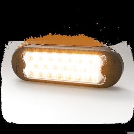 Ecco DIRECTIONAL LED: OVAL GROMMET MOUNT, 12-24VDC, 7 FLASH PATTERNS, AMBER 3861A