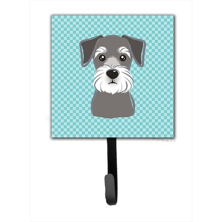 Carolines Treasures Blue Checkered Schnauzer Leash or Key Holder BB1136SH4